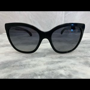CHANEL Black Quilted Sunglasses